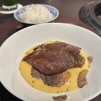 佐賀牛 Sagaya 銀座 - 食事(佐賀牛サーロインすき焼き 炊き立て土鍋ご飯)