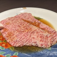 佐賀牛 Sagaya 銀座 - 食事(佐賀牛サーロインすき焼き 炊き立て土鍋ご飯)