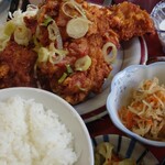 盛岡食堂 - 唐揚げ定食 1200円