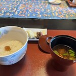 豆の花とうふ料理 - 七草粥、赤だし汁