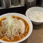 味噌麺処 田坂屋 - IWGP激辛ラーメン ＋ 半ライス
