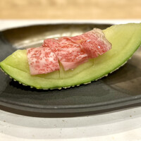 すき焼き十二天 - 生ハムメロン