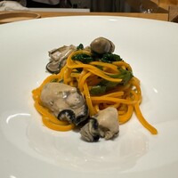 bekki - 唐津のいろはかきと熊本の春菊のパスタ
