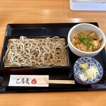 乙蕎麦 - 粗挽きせいろ ミニ丼（親子丼）セット　¥1,000-