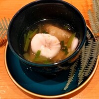 日本料理 丸しま - 白子と揚げた菊芋