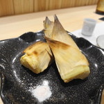 結 - 筍を焼いてもらいました