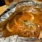 大衆炉端 心 - イカ肝蒸焼き980円 ＋200円でリゾット