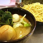 釜利家 - つけ麺に味玉！