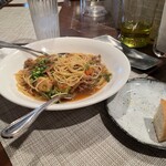 アシヤ・ゴメンヤ - 豚肉と根菜の和風パスタ