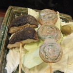 阿うん 博多串焼きの店 - 椎茸、しそ巻き