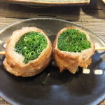 阿うん 博多串焼きの店 - 小ネギ巻き