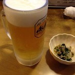 十字路 - 生ビールとお通し