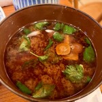 とんかつ河 - なめこ味噌汁
