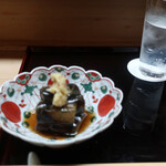 お初 - 翠の水割り＆茄子のお浸し