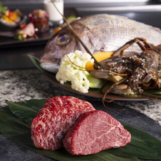 米沢牛の鉄板焼ステーキ