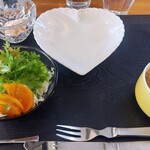 かふぇかなちゃん家 - セットのスープとサラダ