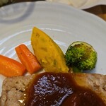 キッチン ブルー グローブ - 備え付け野菜のアップ