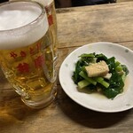 弁慶 - 生ビール＆お通し