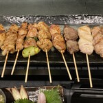 炭火やきとり 朧 - 大将おまかせ串盛り10本