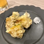 曽和料理店 - カボチャの天ぷら　自家製バター効いてます！