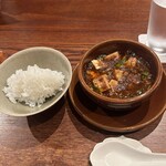にしぶち飯店 - 麻婆豆腐、白ご飯