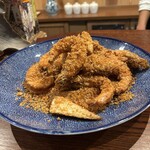 にしぶち飯店 - 海老と真菰茸のガーリックシュリンプ風