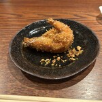 にしぶち飯店 - 海老と真菰茸のガーリックシュリンプ風