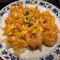 横浜中華街 重慶飯店 本館 - エビと玉子のチリソース(アップ)