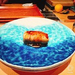 鮨 水天一碧 - 煮穴子の握り　肉厚でしっとりふっくら！