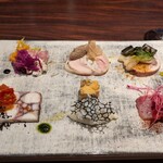 ダ ゴトウ - 前菜盛合せ、繊細で美しくて美味しい！