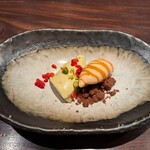 ダ ゴトウ - お腹いっぱいでもデザートはスルリと。これにカフェがつきます（他に白いパンも付いてましたが写真なし）