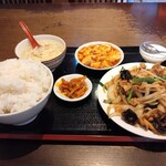 和来亭 - 中華風生姜焼き定食(ライス大盛)