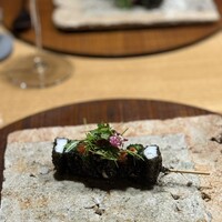 十皿 - あおり烏賊と菜の花の墨フリット