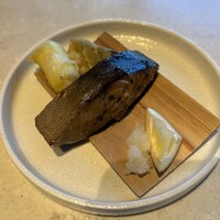 GINZA ONO Gratia -Smoke Dining- - 薪焼き銀だらみりん＆野菜の天麩羅