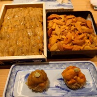 鮨 銀座おのでら 弟 本店 - ウニ食べ比べ