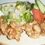 ステーキ厨房 紅花 - 唐揚げ定食