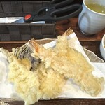 寿し保 - 寿し定食の天ぷら