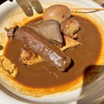 かぶらや総本家 - 味噌おでん(食べかけ)