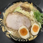 ハルピン 味噌らーめん 雷蔵 - 味玉たれ味噌らーめん