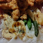 たいあん弁当 - ポテト、インゲン、卵焼き