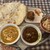 インド料理ルンビニ - 料理写真:2種カレーとチーズナンセット