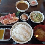焼肉食堂天空の紅だるま - ミックスカルビ定食
