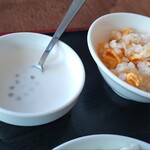 燕 東京茶楼 - ランチセットのミニチャーハン、デザート