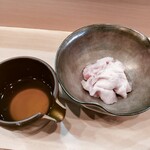 飯田商店 - 味変（しゃぶ肉と出汁昆布水）