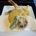 本むら庵 - 海老と季節野菜の天ぷら
