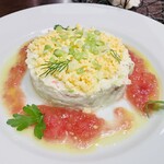 CUL DE SAC - Crab and Avocado Tartare with Fresh Tomato Coulis