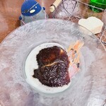 CUL DE SAC - Sanriku Scallops, Tokobushi, Red Shrimp with Consommé Jelly