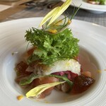 楽の蔵　レストランChez tomo. - 聖護院大根の下にはサーモンが隠れています