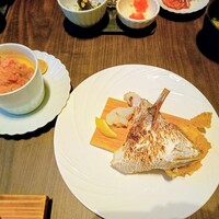 小野の離れ 博多本店 - 茶碗蒸し＆日替りカマ焼き