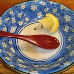 馬肉酒場 馬鹿うま精肉店 - 桜ユッケ 塩ダレ 完食